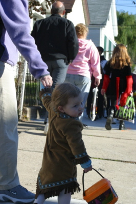 Lizzie walks with Aunt Erin