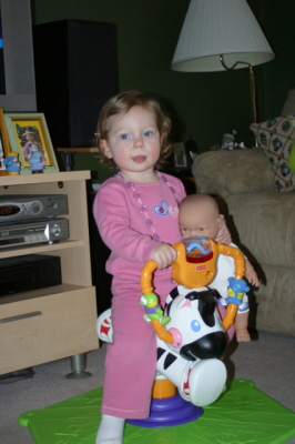 Lizzie on her Zebra