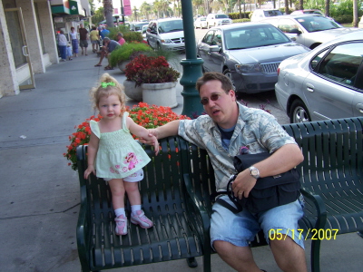 Lizzie and Dada at St. Armands Circle