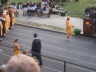 Josh Crosses To Get In Line For His Diploma