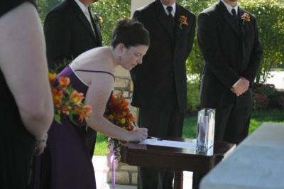 Signing the Marriage License