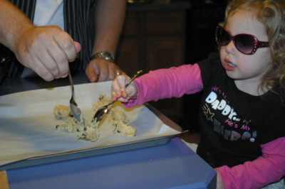 Making Christmas Cookies with Dada